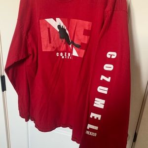 Cozumel Mexico Red Long Sleeve Shirt